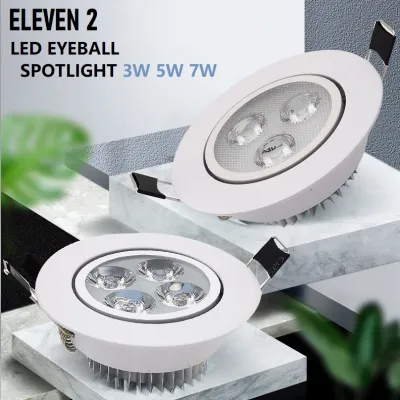 ELEVEN 2 Super Bright 3W / 5W / 7W LED Eyeball Spotlight Round Rotating LED Downlight Ceiling Spotlight