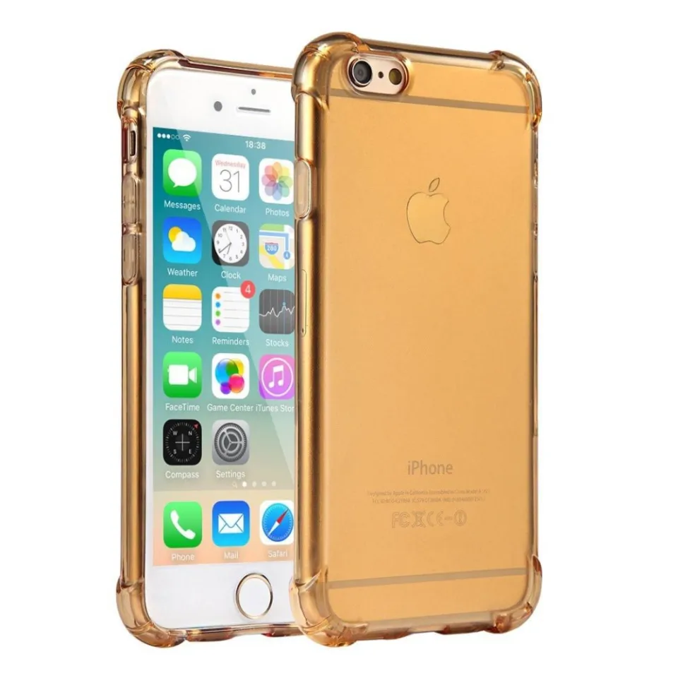 Custodia Per IPhone 6S Plus / 6 Plus Con Farfalla Rosa - Cover Trasparente TPU Morbida Antiurto Con Paraurti