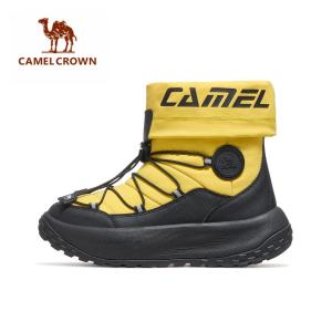 รองเท้าบูตลุยหิมะอูฐ3.0ฤดูหนาวรองเท้าผ้าใบบุขนแกะและกันน้ำสำหรับทุกเพศพื้นกันลื่นรองเท้าผ้าฝ้ายกันความร้อนใส่สบายสำหรับสภาพอากาศหนาวเย็นการเดินทางลุยหิมะและสวมใส่กลางแจ้ง