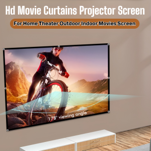 Portable Folding Curtains Screen Hd Movie Curtains Projector Screen For Home Theater Outdoor Indoor Movies Screen