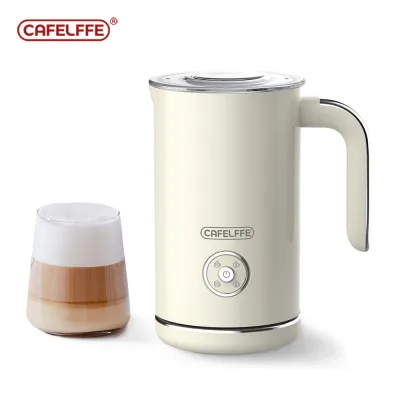 Cafelffe 4 in 1 Milk Frother Electric and Steamer 240ml Hot/Cold Foam Maker Intelligent Temperature Control Electric Milk Warmer for Latte/Coffee/Hot Chocolate/Cappuccino