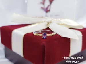 Natural Fancy Color Sapphire Birthstone S925 adjustable silver ring/Purple color sapphire ring/Gemstone/birthstone/cincin sapphire/紫色蓝宝石 S925镶嵌活口戒指