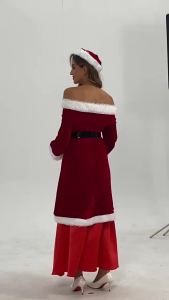 Christmas Hot-Selling Santa Claus Couple Outfit Green Elf Men and Women Festival Party Stage Performance Costume