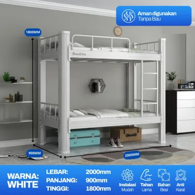 STEEL ELITE DIPAN TEMPAT TIDUR TINGKAT RANJANG 2 SUSUN RANJANG TINGKAT SUSUN DIPAN KASUR 180x200