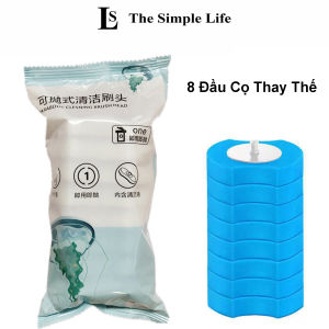 Chổi cọ nhà vệ sinh toilet chổi cọ vệ sinh bồn cầu dùng 1 lần dán tường đầu cọ chứa dung dịch làm sạch