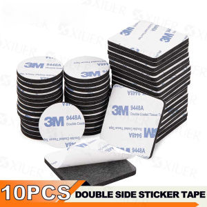 10Pcs 3M Double Sided Foam Tape Strong Duty Pad Mounting Adhesive Tape Super-Sticky Adhesive Mounting Tape Suitable for Walls and Door Wood Metals Papers Plastics Fabrics