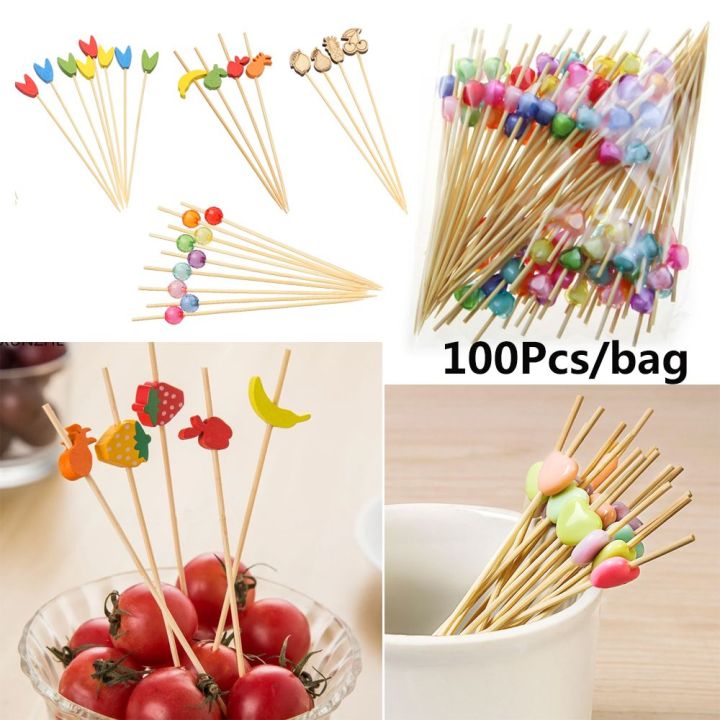 【Fast Delivery+COD】100pcs Fun Pastry Decor Toothpicks Sign Label Fruit ...