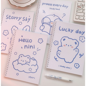 Sổ còng nhựa Binder B5 hình Simple Bear