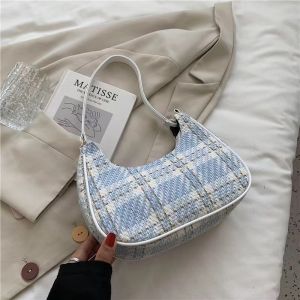 KoreanVersion.Canvas Fashion Small Bag Women Simple Shoulder Bag Texture Foreign Style Messenger Bag