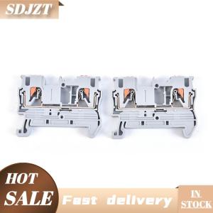 SDJZT KingBe Shyli 10pcs Din Rail Terminal Blocks PT-2.5 Push In Spring Screwless