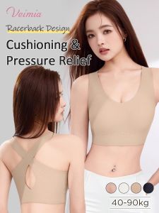 【OFFICIAL】 Plus Size Seamless Criss-Cross Sports Bra Shockproof Supportive Seamless Plus Size Bra Sweat-wicking Criss-cross Back Design Breathable Wire-free And Side-shaping Sports Bra For Fitness