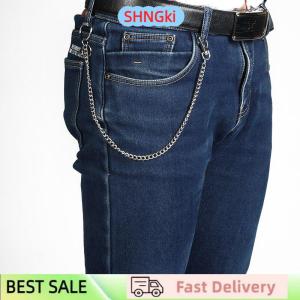 SHNGki 1 2 3 Layer Long Metal Belt Chain Rock Punk Hook Trousers Pant Waist Link Metal Wallet Chain Keychain Ring Clip Keyring HipHop Jewelry