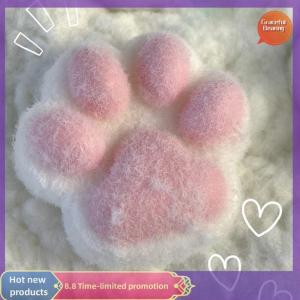 Graceful Handmade Flocking Cats Paw Stress Squishy Toy Mochi Slow Rebound New Fidget Toy Birthday Party Gift