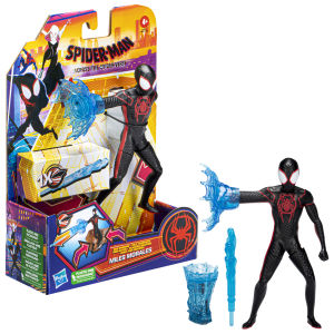Marvel Spider-Man: Across the Spider-Verse Web Spinning Miles Morales Toy 6-Inch-Scale Deluxe Action Figure Toys for Kids Ages 4 and Up