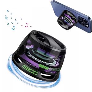 Royqueen Portable Bluetooth Speaker RGB Lighting Magnetic Speaker BT5.3 Mini Sound Box Long Hours Playback Phone Holder