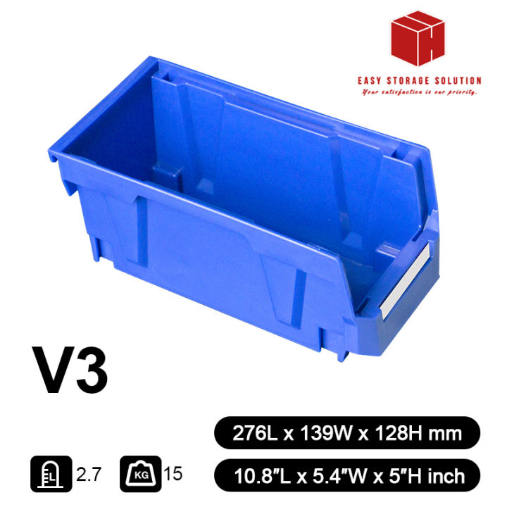 V3 Heavy Duty Stackable Storage Bins Warehouse Plastic Lazada PH
