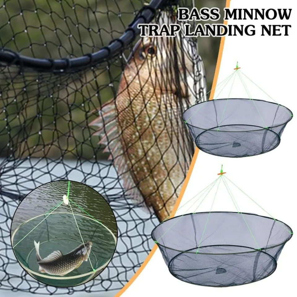 CLOTH Big Small Mesh Foldable Fish Eels Trap/Cage Drop Fishing