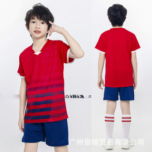 Childrens Football Uniform Set Short Sleeve Elementary School Training Competition Team Uniform Boys Girls Sports Jersey Summer