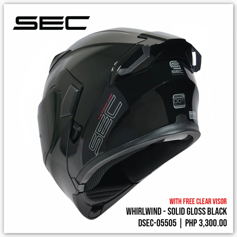 Sec wirlwind helmet with free clear lens | Lazada PH