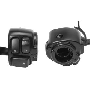 Pair Motorcycle 1" 25mm Handlebar Control Switch Turn Signal Horn For Haley Dyna Softail Sportster 883 1200 1996-2012