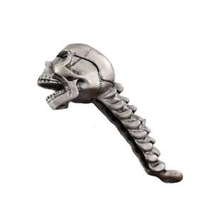 Fashion Skull Shape Beer Opener Aluminum Alloy Texture Bottle Opener for Family Gatherings and Camping Adventures