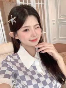 51030 เสื้อยืดแขนสั้นไหมพรคอปกน่ารักๆ เสื้อยืดคอปท็อปเกาหลีสีพาสเทล