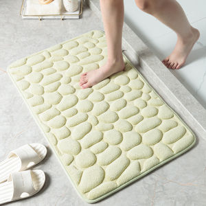 【Star Sea】Cobblestone Embossed Bathroom Bath Mat Non-slip Carpets In Wash Basin Bathtub Side Floor Rug Shower Room Doormat Memory Foam Pad