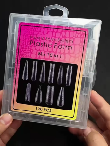 10 in 1 Extension False Nails Snake Pattern Press On Nails Clear Nail Extension Tips Nail Forms Manicures Accessories