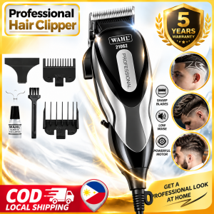 【1 Year Warranty】 Upgrade Hair Clipper Rechargeable Corded & Cordless Use with 4 Clipper’s Comb Flat 2 cutting Scissors + Comb