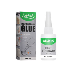 JUE-FISH 50g Multifunctional Strong Ceramic Tile Repair Accessory Plastic Ceramic Metal Oily Strong Adhesive Glue Water Qquickly Trill In Same Sticky Shoes Tree Frog Card Oily Super Glue Strong Liquid Universal Super Glue High-Strength Oily Welding Glue