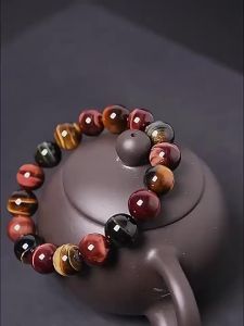 【Ship in 24H】Tiger Eye Beads Bracelet 虎眼石手链 猫眼虎睛石珠子串珠手链手串 男女生招财手链手串（8-12mm）