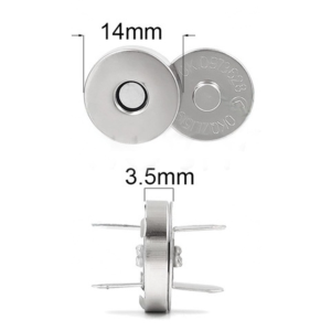 Asesoris Tas Kancing Magnet Tebal (Kecil) 14 mm // Aksesoris Tas Magnet Kancing Kenong - (Import)