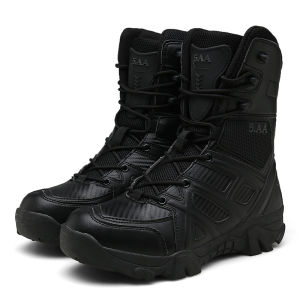 【Ready Stock in PH】Men Tactical Ankle Boots Waterproof Combat Military Boots Non-slip Desert Jungle Boots Outdoor Shoes