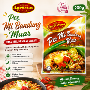 (Agromas) Muar Bandung Noodles Pes 200gram / Rich Delicious and Flavourful / Must Try / Easy to Cook