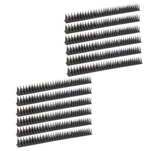 USECOAT 8/12pcs Long Lasting Bird Scarer Repeller Waterproof Anti Climb Bird Defender Spikes Spike Deterrent Durable Anti Bird Spike Strip Balcony Eaves