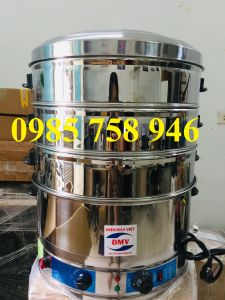 Nồi hấp bánh bò bánh bèo 3 tầng hấp và 1 khoang nước . đường kính 47cm