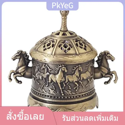 PkYeG TENXI กระถางธูปโลหะผสมวินเทจฉลุลายสำหรับใส่ไม้หอมจันทน์ใช้ในบ้านห้องโยคะหรือพื้นที่ทำสมาธิทำความสะอาดง่าย