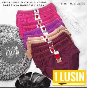 Cod12pcs Celana Dalam CD Wanita Tebel Model Sorex Lusinan Murah