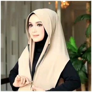 Jilbab Instan Golden Zipper By Flow Idea Hijab