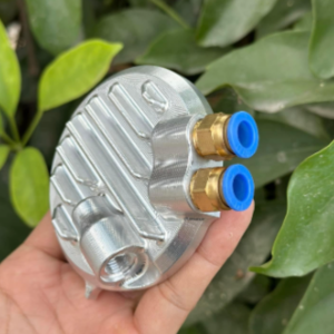 Nắp tròn CNC Nắp cam CNC 3D có ống thông hơi và cảm biến nhiệt Fi cho xe Wave / Dream (có đầu cos)