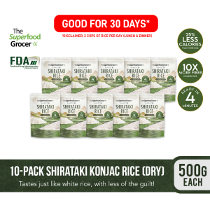 The Superfood Grocer 10 PACK SAVER Dry Shirataki Rice Konjac - Instant Rice