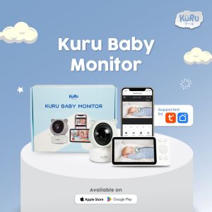 KURU BMC8 5.0" Smart Video Audio Wi-Fi Baby Monitor 360 PTZ Rotation with Tuya Apps