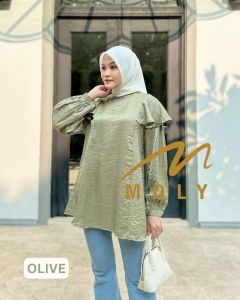 The New Shella Top by Mdly Baju Atasan Wanita Baju Lengan Panjang shimmer