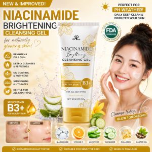 AR Niacinamide Facial Wash 190g Brightening Cleanser with Vitamin B3 Whitening Face Wash Oil Control Acne Prone Skin Deep Cleansing Moisturizing Glow Skin FDA Compliant