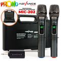 Advance MIC-202 Profesional 2 Mic Wireless Microphone Karoke Mic Duet - Mic Double Karaoke ADVANCE 202 Microphone Wireless Profesional~FATIH AUDIO SHOP. 