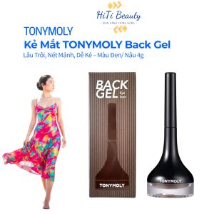 Kẻ Mắt Gel TONYMOLY Back Gel Eyeliner 4g Hàn Quốc Lâu Trôi Nét Mảnh Dễ Kẻ (Màu Đen/ Nâu)