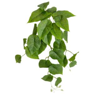 NOBLELUX Wall-mounted Fake Hanging Plants Real Touch Handmade Simulation Epipremnum Plant Green Plastic Leaves Artificial Green Plants Yard Garden Decors