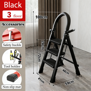 Ladder Foldable Aluminum Heavy Duty Thicker Household Step Ladder Multifunction Portable