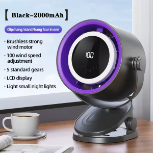 (Ship in 24hours)RYGLO Upgraded Table Fan Rechargeable Air Circulation Desktop Fan Fast Cooling