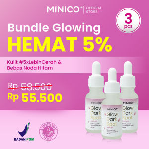 MINICO Glow Dark Spot Serum (Tranexamic Acid + Niacinamide) 3pcs Harga Grosir Serum untuk flek hitam bekas jerawat mencerahkan kulit kusam